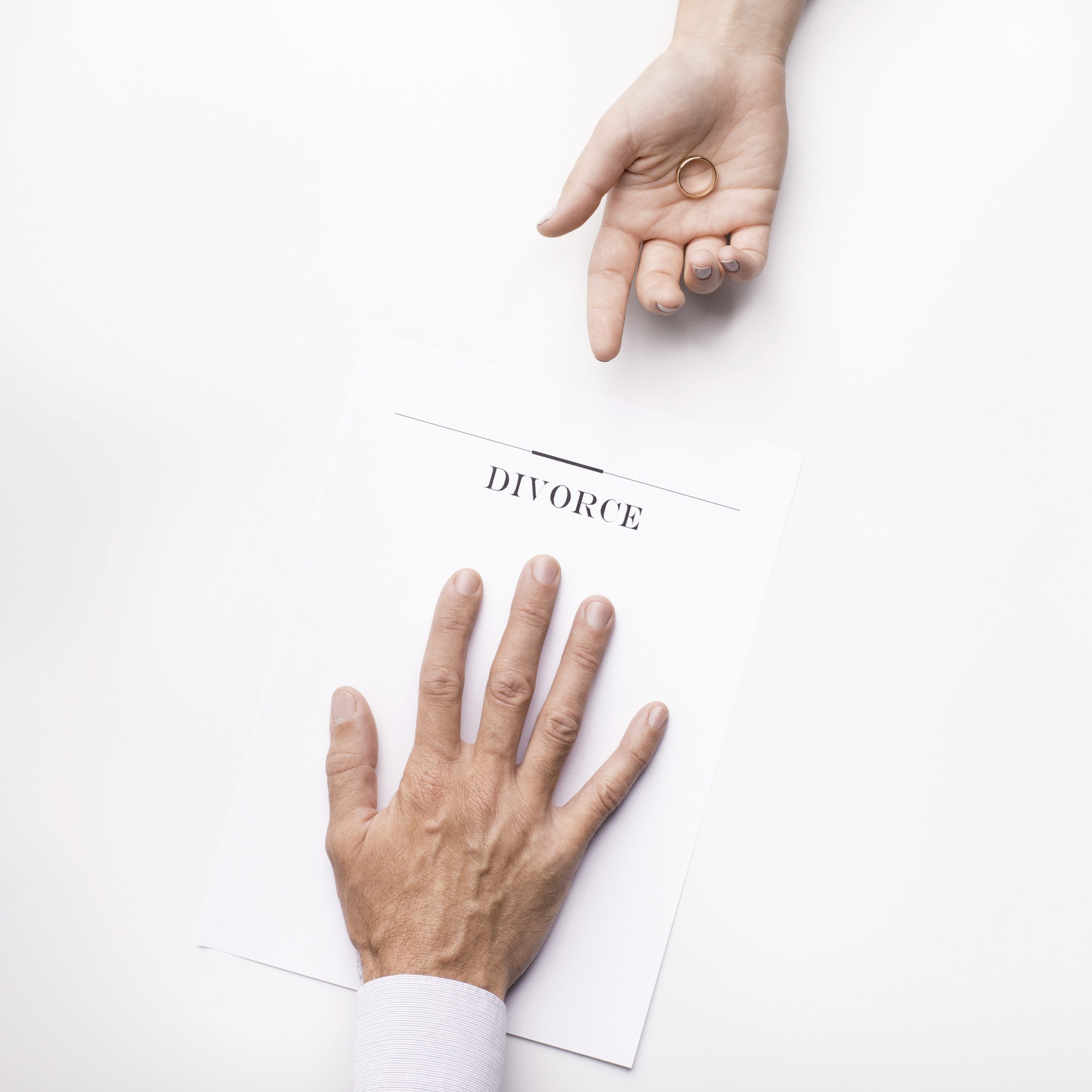 Husband suggesting divorce to his wife, canceling marriage